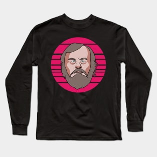 Slavoj Zizek - 80s Sunset Long Sleeve T-Shirt